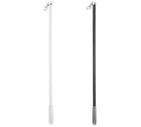 KALLORY Tringle à Rideaux Moderne Canne D'aveugle 2pcs en Alliage D'aluminium Mécanisme Manuel Coulissant Facile à Utiliser pour Rideaux Bureau
