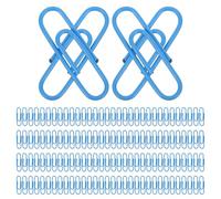 KALLORY Trombones Métalliques Bleus Résistants la Déformation, Clips Décoratifs et Stylés Lot de 200 Résistants Déformation pour Bureau, Journal et Fête de Mariage