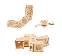 KALLORY Tunnel Exercice Bascule pour avec Matériau Synthétique en Hamster et Bunker, Labyrinthe Amusant Détente pour Petits Animaux