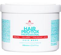 Kallos Hair Pro-Tox masque pour cheveux fragiles et abîmés à l'huile de coco, acide hyaluronique et collagène 500 ml