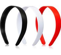 Kàllos Lot de bandeaux en plastique de 2,5 cm avec dents intérieures antidérapantes pour femmes et filles, anneaux à cheveux unis durables pour un usage quotidien, loisirs créatifs, Halloween, spa et