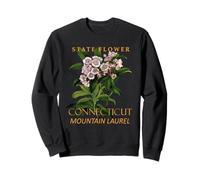 Kalmia Latifolia, Fleur du Territoire du Connecticut Sweatshirt