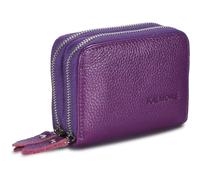KALMORE Portefeuille en Cuir véritable pour Femme avec Fermeture éclair RFID, Violet, Taille Unique, Petit Portefeuille en Cuir véritable avec Fermeture éclair sécurisé RFID