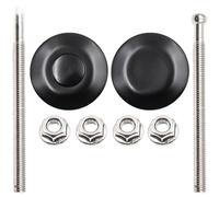 Kalokairi Kit de fixation antivol invisible pour capot de voiture - Mécanisme de libération rapide - 45 mm - Alliage d'aluminium - Style course - Noir