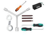 Kalokairi Kit de réparation de machine à laver 7 pièces avec clé en acier au chrome vanadium et tournevis, démontage des écrous et vis, compatible avec l'entretien de la cuve intérieure / extérieure