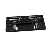 Kalokairi Localisateur de perçage de poignées d'armoire réglables avec gabarit de goupille d'étagère, guide de perçage des trous de travail du bois 25-85 mm, alliage d'aluminium