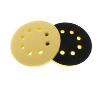 Kalokairi Lot de 1 tampon en mousse pour ponceuse orbitale 123 mm avec 8 trous, support en éponge, polisseuse DA et disques de ponçage, utilisation humide ou sèche