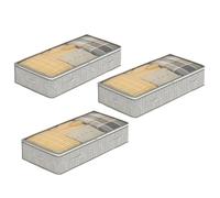 Kalokairi Lot de 3 sacs de rangement pliables sous le lit pour la maison et le jardin, pour grande capacité, organiseur multifonction avec poignées renforcées, tissu non tissé, 100 x 50 x 25 cm, 3