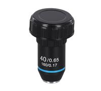 Kalokairi Objectif de microscope achromatique 4X/20X/40X/60X/100X Longueur du tube 160 mm, support DIN 45 mm, à ressort, noir 40X