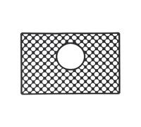 Kalokairi Tapis de protection d'évier en silicone antidérapant résistant à la chaleur avec ouvertures de drainage, passe au lave-vaisselle, convient pour grands éviers, noir pour A