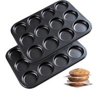 KaloKLU Air Fryer Lot de 2 moules à muffins pour friteuse à air, grille-pain, four, antiadhésif, moule à cupcake pour four de comptoir, petit four