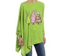 KaloKLU Arrière Automne-Hiver Manches Longues 3D Abstrait Imprimé Rétro Lâche Rond Colonial Ville Loisirs Femme-T--B, 2#, L