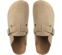 KaloKLU Birkenstock Chaussons pour femme Semelle épaisse Taille surélevée Birkenstock Chaussures basses à bout ouvert Printemps et automne à enfiler, kaki, 37 EU