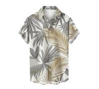 KaloKLU Hawaï émotion Chemise Occasionnelle Mode Manches Courtes Rotation Imprimer Loisirs Tropicale Vacances émotion Plage Haut Hommes