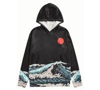 KaloKLU Homme Sweat Capuche Paysage Vêtements Imprimés 3D Masculin Tendance Casual Hoodie