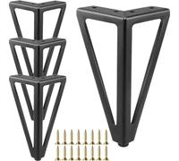 KaloKLU Hyever Lot de 4 pieds de meubles dorés de 15,2 cm, en métal robuste, pour canapé, armoire, table