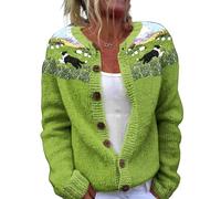 KaloKLU Impression numérique 3D, vêtements féminins ouverts chemise tricot pull-b, 14 #, 3XL