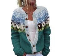 KaloKLU Impression numérique 3D, vêtements féminins ouverts chemise tricot pull-b, -, 5XL