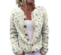 KaloKLU Impression numérique 3D, vêtements féminins ouverts chemise tricot pull-C, 13 #, XXL