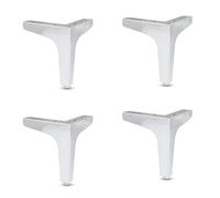 KaloKLU Lot de 4 pieds de meubles, triangulaires, pieds de meubles en métal, à monter soi-même, pieds d'armoire, de canapé, de table basse, de buffet, pour meubles, armoire, meuble TV, table de chevet