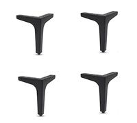 KaloKLU Lot de 4 pieds de meubles, triangulaires, pieds de meubles en métal, à monter soi-même, pieds d'armoire, de canapé, de table basse, de buffet, pour meubles, armoire, meuble TV, table de chevet