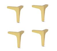 KaloKLU Lot de 4 pieds de meubles, triangulaires, pieds de meubles en métal, à monter soi-même, pieds d'armoire, de canapé, de table basse, de buffet, pour meubles, armoire, meuble TV, table de chevet