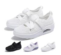 KaloKLU Sandales d'été confortables pour femme - Chaussures de diabétique avec fermeture réglable - Chaussures orthopédiques - Légères et respirantes - Pour pieds enflés, Blanc., 42 EU