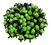 Kalolary 100Pcs 1/4" Goutteur Irrigation, Vert Goutteurs réglables d'irrigation arrosage Goutte à Goutte pour Plante Jardin Serre Potager Gazon