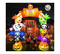 Kalolary 10Ft Arche Bonbons Gonflable Halloween Décoration Extérieure Gonflable avec LED Intégrées pour Décoration de Party Décorations Maison Famille Fournitures