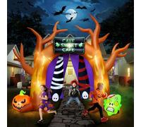 Kalolary 10FT Halloween Gonflables Décorations Arbre Arche avec Citrouille Rideau Fantôme Géante Blow Up Yard Décoration pour Halloween Party Intérieur, Extérieur, Cour, Jardin, Pelouse Décorations