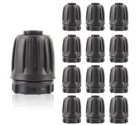 Kalolary 12 pièces Bouchons d'extrémité 1/2 pouce pour tuyau d'irrigation 16mm - Connexions pour système d'arrosage goutte-à-goutte, jardin, pelouse