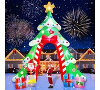 Kalolary 12FT Décoration Gonflable de Noël, D'épice Géante avec Lumières LED Intégrées pour Fête, Intérieur, Extérieur, Pelouse, Jardin (Arche d'arbre XMS)