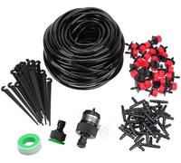 Kalolary 15M Kit Irrigation Goutte à Goutte, Automatique Système D'arrosage Réglable Maison Jardin Patio Brumisation Micro Flow Goutte À Goutte Irrigation Brumisation Système