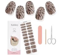 Kalolary Gel Vernis À Ongles Autocollants, 20PCS Nail Stickers Bandes de Vernis à Ongles en Gel Wraps Nail Art Stickers avec Lime à Ongles et Bâton Ciseaux (Lampe UV/LED requise) (9)