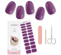 Kalolary Gel Vernis À Ongles Autocollants, 20PCS Nail Stickers Bandes de Vernis à Ongles en Gel Wraps Nail Art Stickers avec Lime à Ongles et Bâton Ciseaux (Lampe UV/LED requise) (4)