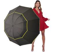 Kalolary Grand parapluie de golf compact extra large de 157,5 cm, double auvent ventilé, coupe-vent, imperméable, pour homme et femme