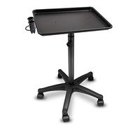 Kalolary Hauteur ajustable plateau de salon en aluminium de qualité supérieure avec support pour accessoires (noir)