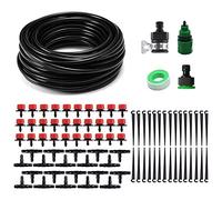 Kalolary Kit d'irrigation Goutte - 25m Micro Irrigation Goutte à Goutte Réglable de Jardin DIY Système d’arrosage Automatique pour Jardin, Pelouse, Plante, Paysage, Potager, Serre