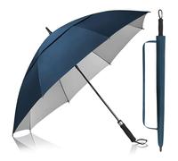 Kalolary Parapluie de golf compact avec protection UV UPF 50+, 172,7 cm, extra large, double auvent ventilé, coupe-vent, imperméable, pour homme et femme