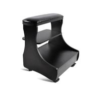 Kalolary Pédicure Pied Rest, Manucure Foot Rest with Wheels PU Leather Home Beauty Foot Recking Pédicure Foot Tool Stand pour Une Utilisation de Salon à Domicile Easy at Home (Noir)