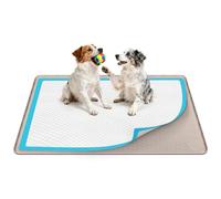 Kalolary Support de toilette en silicone réutilisable pour dressage de chien, anti-fuite, bord surélevé (kaki) 101,6 x 71,1 cm