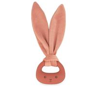 Kaloo Anneau de dentition Lapin – Silicone, sans PVC ni BPA, double texture – Terracotta