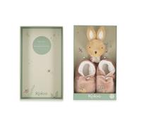 Kaloo Coffret de naissance bracelet sonore et chaussons Lapin Rose Enfants avec grelots
