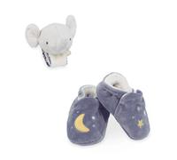 Kaloo Coffret bracelet et chaussons éléphant avec grelots – Cadeau de naissance raffiné K210010