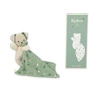 KALOO - Carré Douceur - Doudou Chien Vert - Peluche Bébé - Carré 18 x 18 cm Vert - Matières Ecoresponsables - Boîte Cadeau FSC - Dès la Naissance,K226001