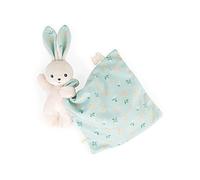 KALOO, Carré Douceur, Doudou Lapin Bouquet d'Agrumes, Dès la Naissance | Doudou Carré Doux avec Peluche Lapin, Fourrure et Micro-velours, Imprimé Citrons et Détails Champêtres, Boîte Cadeau