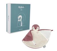 KALOO, Complices, Doudou Manchot Rose, Dès la Naissance | Doudou en Fourrure, Velours Côtelé et Mousseline de Coton, Ailes à Nouer, Corps Moelleux, Boîte Cadeau Personnalisable