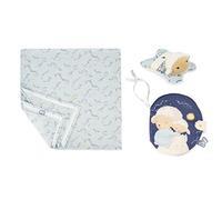 KALOO - Doux Sommeil - Mon 1er Coffret de Naissance pour Endormir Bébé - Imagier + Mini Peluche Mouton + Maxi Lange Emmaillotage Bébé 1 m - Dès la Naissance, K221008
