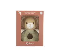 Kaloo – Hochet Ours vert fourrure douce – Anneau facile, grelot intégré, +80% matières recyclées