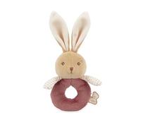 Kaloo - Hochet Lapin Bordeaux en Fourrure Douce - Anneau Facile à Saisir - Grelot Intégré - Éveil Sensoriel Bébé - Dès la Naissance - +80% Matières Recy s - Lavable en Machine - Dès la naissance